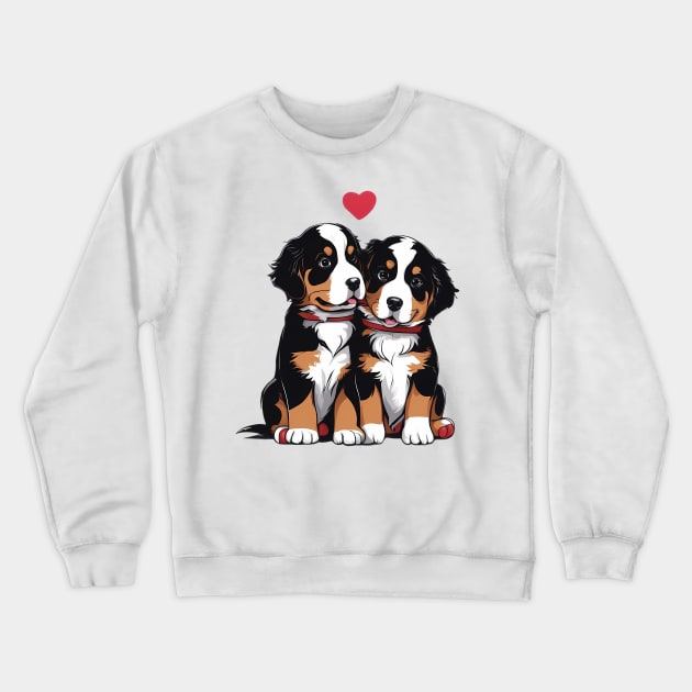 baby bernese mountain puppy Crewneck Sweatshirt by animegirlnft